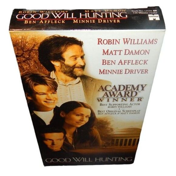 GOOD WILL HUNTING Robin Williams Matt Damon Ben Affleck Minnie Driver 1997 VHS - Picture 3 of 6